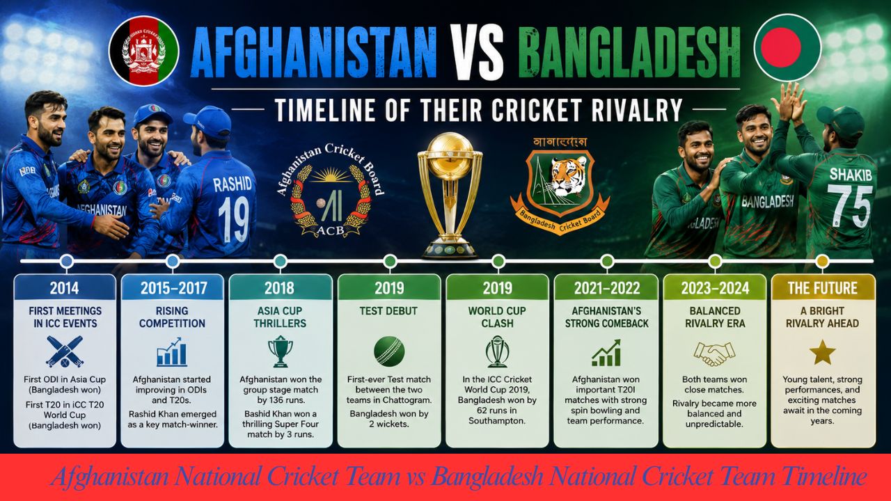 Afghanistan National Cricket Team vs Bangladesh National Cricket Team Timeline