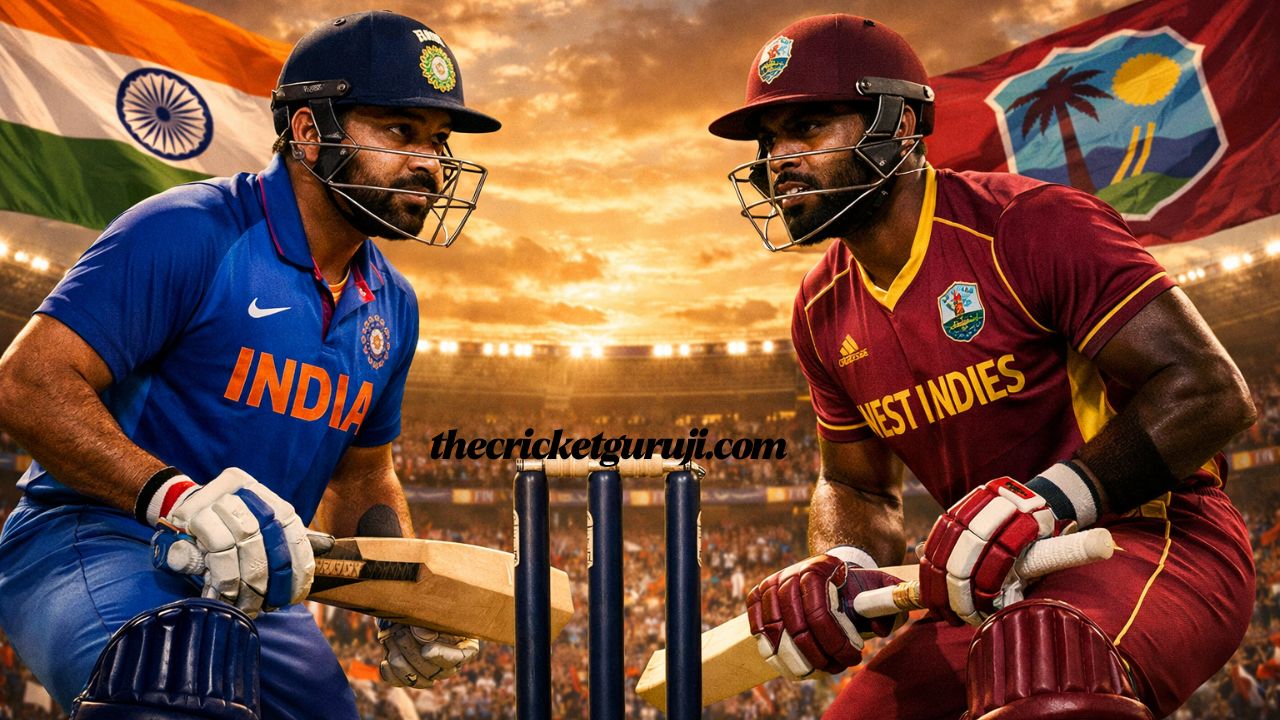 India National Cricket Team vs West Indies Cricket Team timeline featuring legendary players from both teams