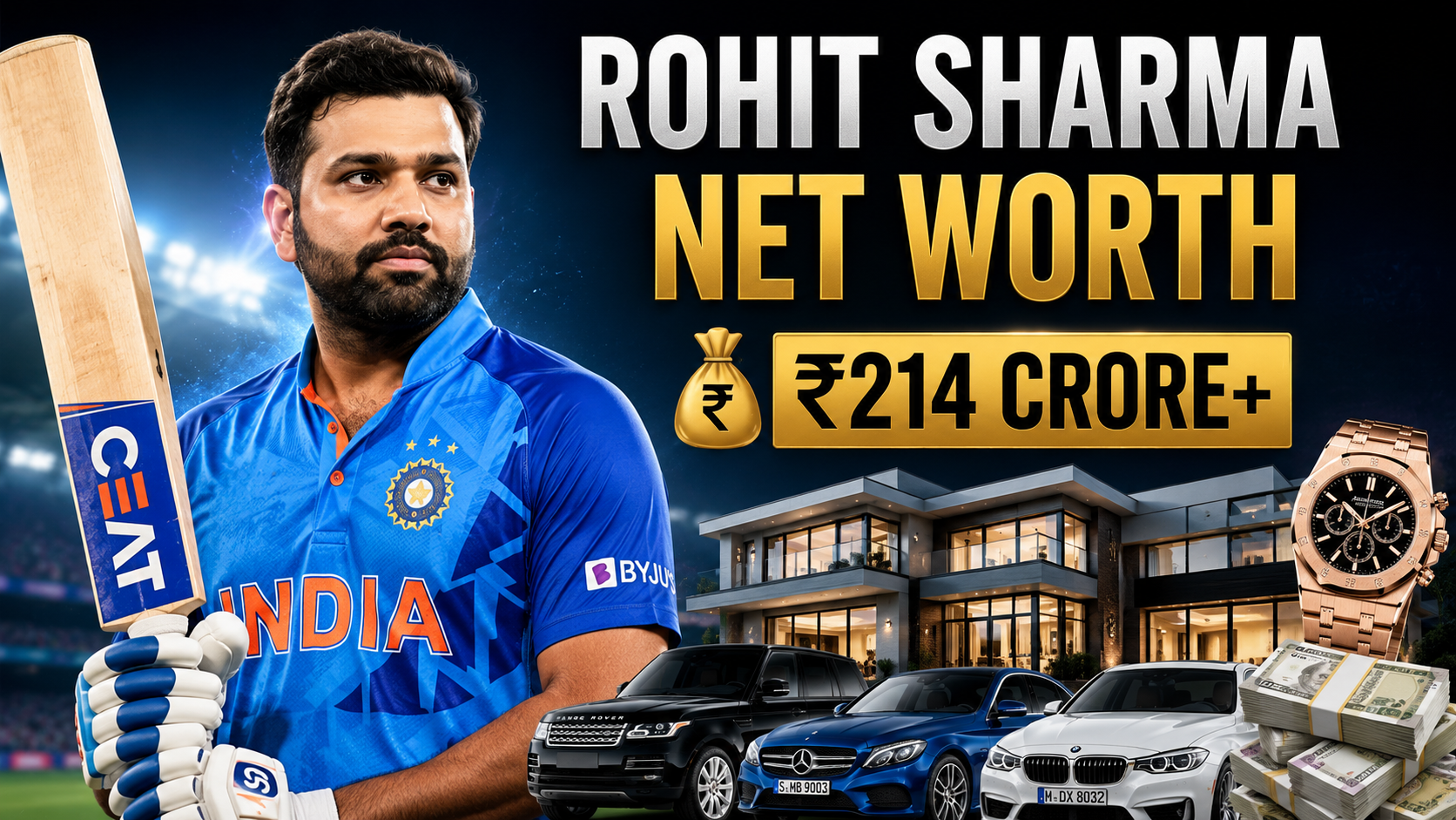 Rohit Sharma Net Worth 2026: ₹214 Crore Empire, The Downgrade, And What The Numbers Actually Mean