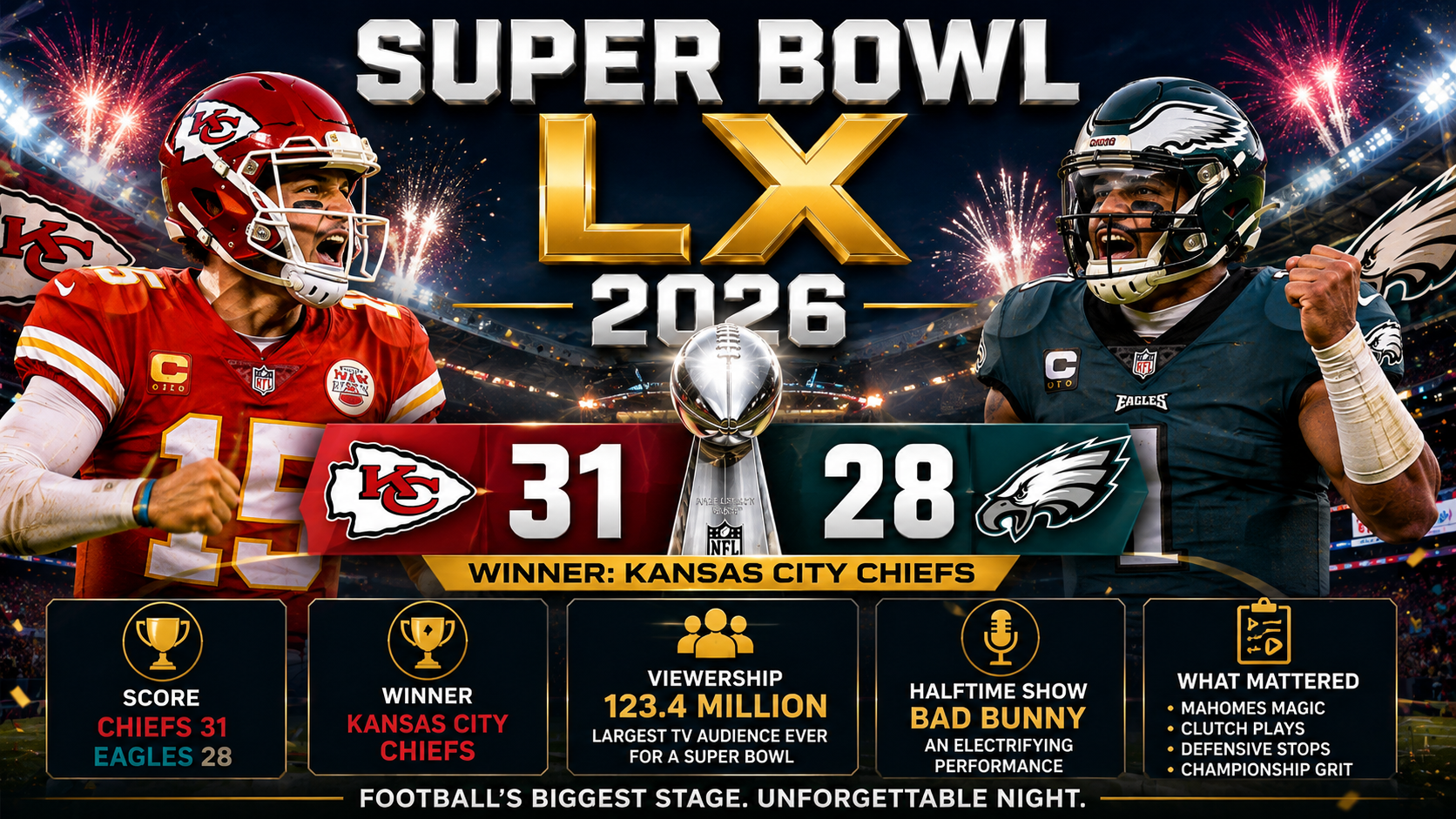 Super Bowl LX 2026: Score, Winner, Viewership, Halftime & What Mattered