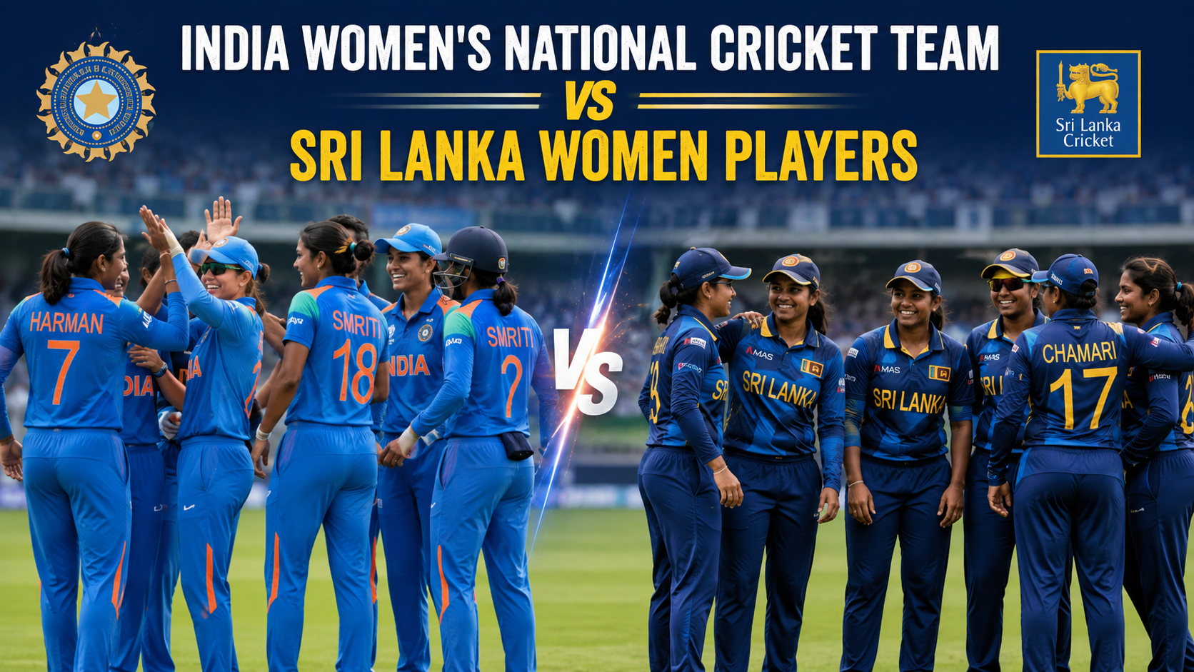 India Women's National Cricket Team vs Sri Lanka Women Players