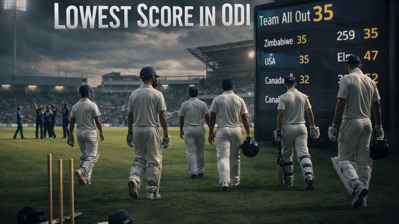 Lowest Score in ODI: 35 Runs & Complete Record
