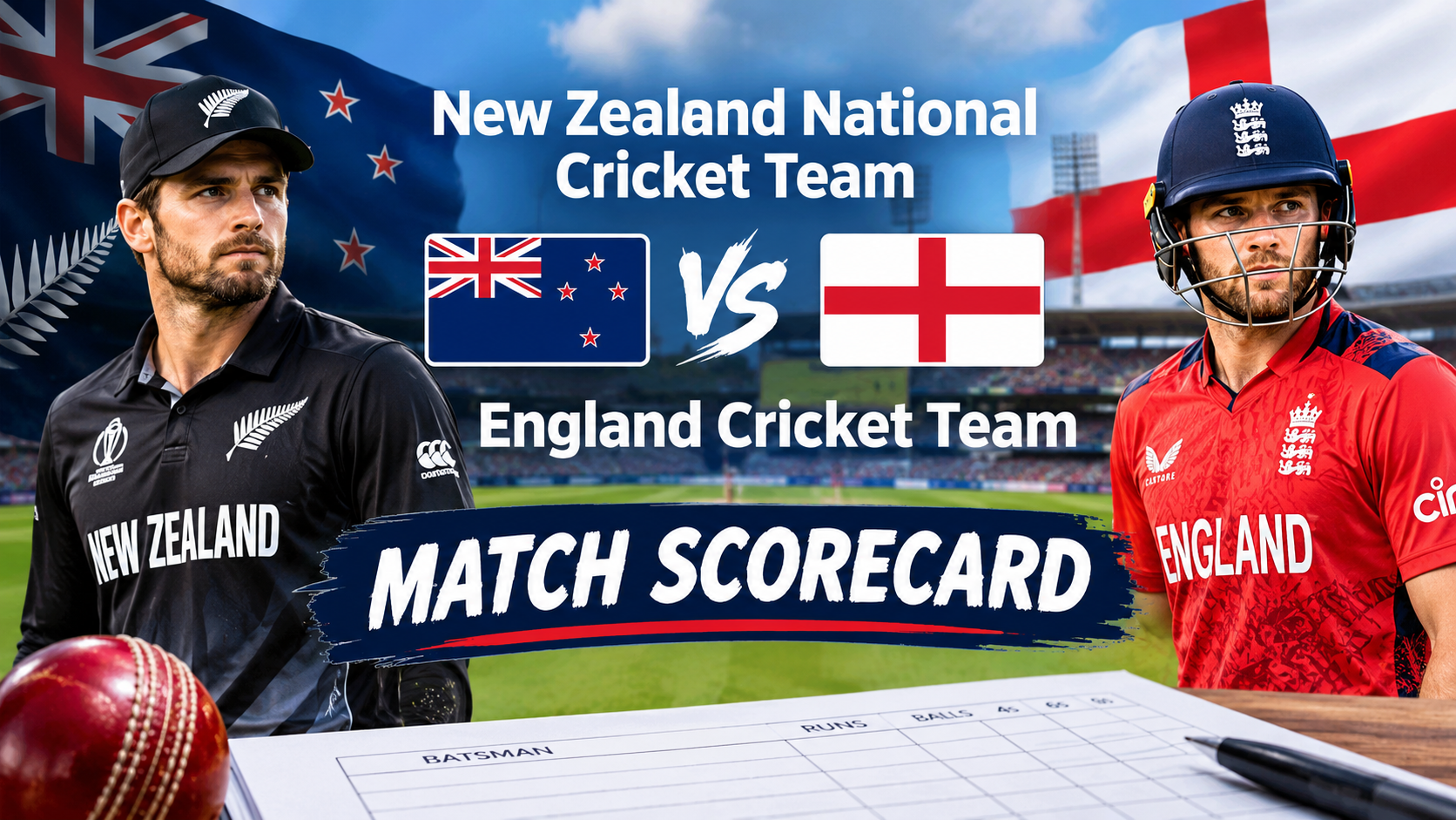 New Zealand National Cricket Team vs England Cricket Team Match Scorecard: 2026 Series Results